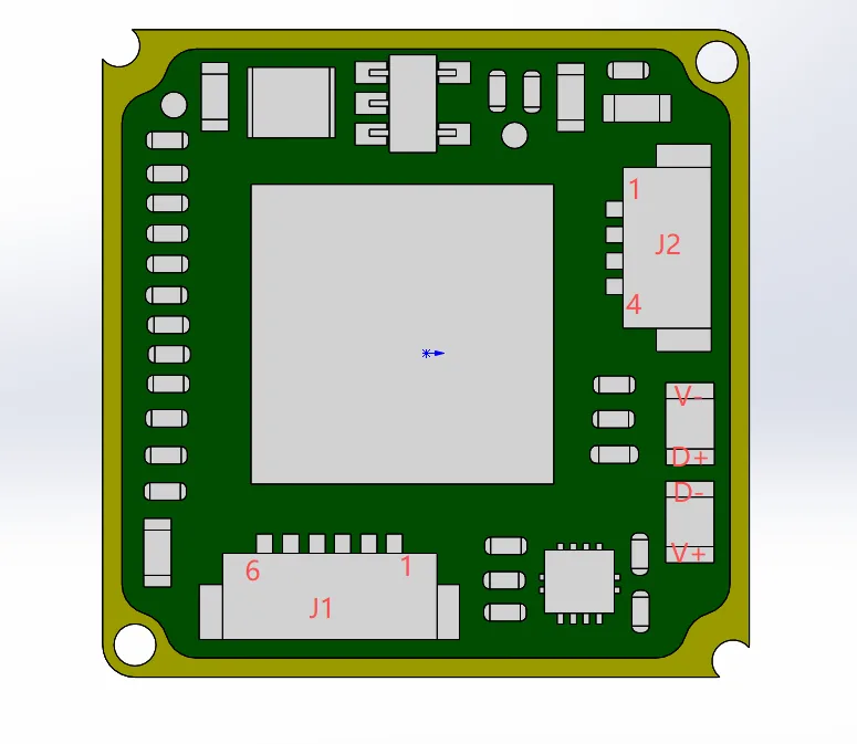 HR21-L612-USB 640×512 thermal imaging module electrical interface diagram with USB and RS-422 pins