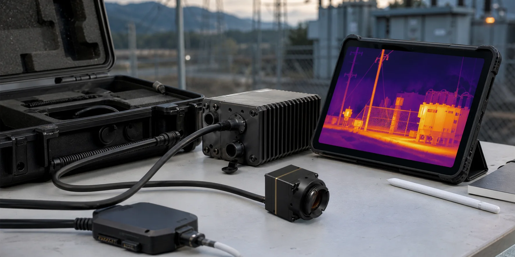 Field thermal imaging camera module integration workflow with LWIR module and thermal monitor
