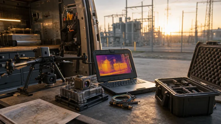 OEM camera field review scene with shared thermal sample for drone payload and outdoor deployment planning