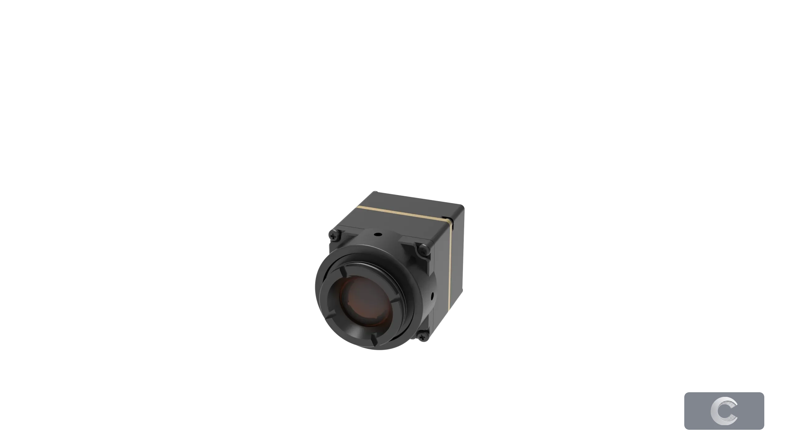 Vista frontal do núcleo de câmara térmica HR21-L612-USB para integração OEM