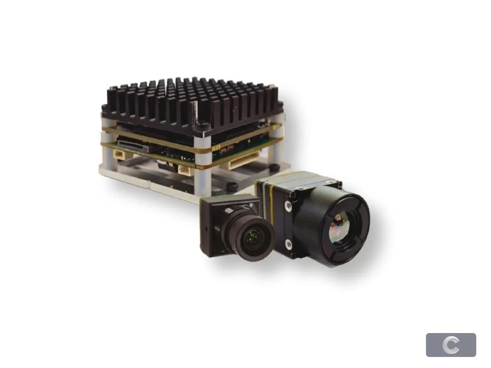 TM02-SOLO T 6 TOPS UAV-KI-Modul mit EO- und 640 x 512 Wärmebildkameras