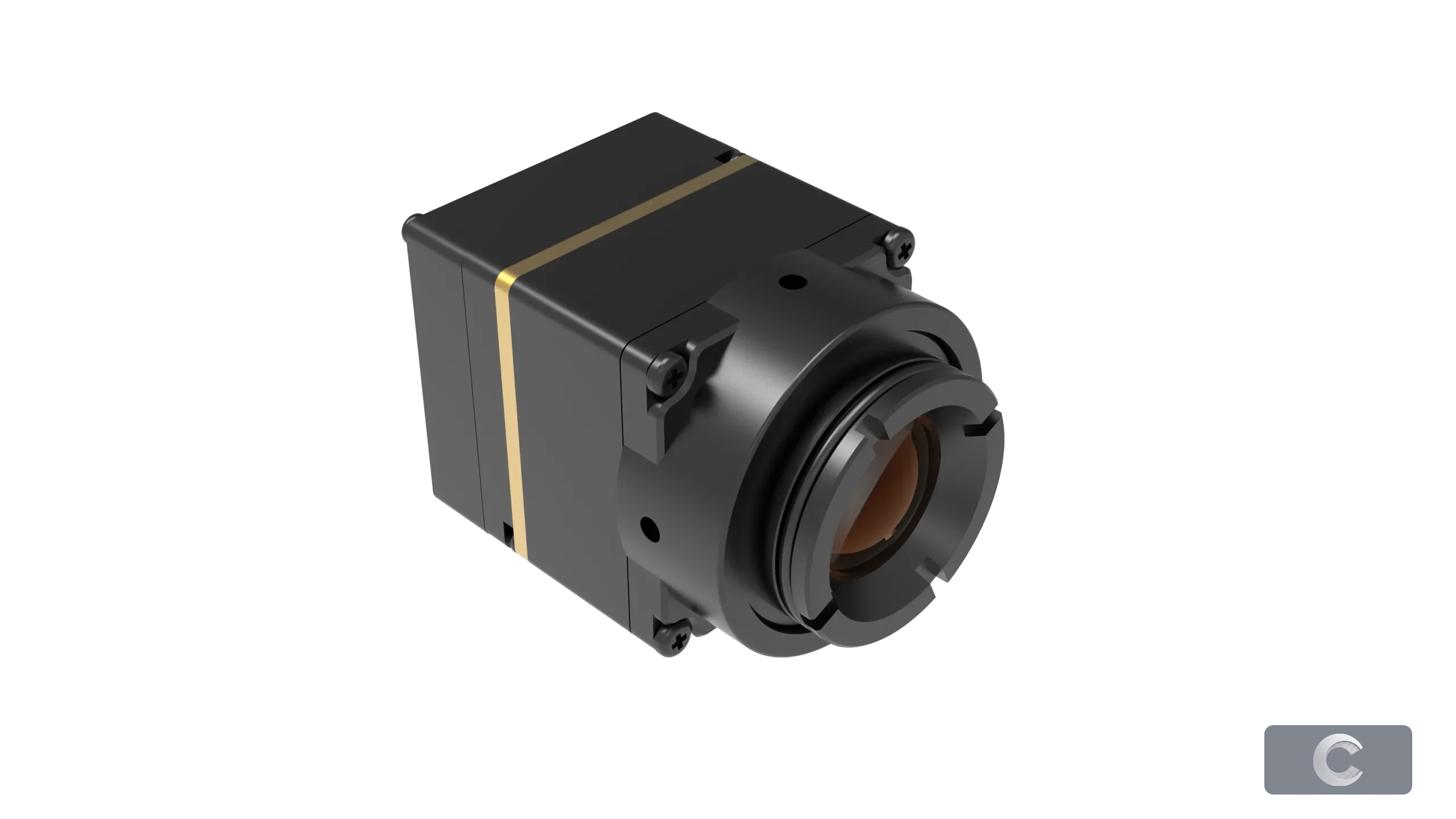 Visão frontal do módulo de câmera de imagem térmica para UAV HR21-L612-USB 640×512