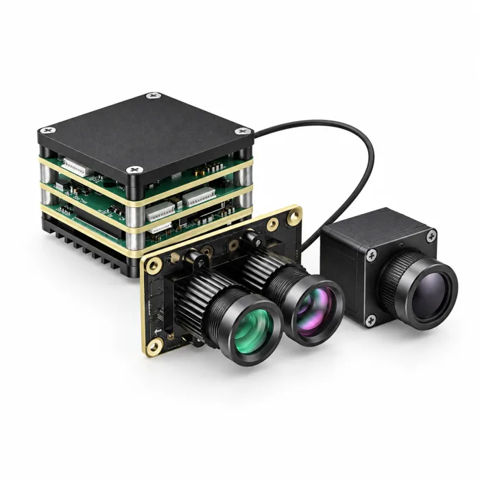 AI VisionCube DT Pro configuration illustration Official AI VisionCube DT Pro illustration for the dual-visible, 640 thermal, 6 TOPS configuration