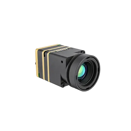 CAMCUDA SuperMini 640 / 640T compact black thermal imaging module — three-quarter view